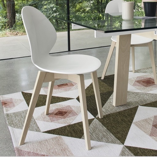 【二脚セット】Calligaris BASIL Dining chair　 カリガリス バジル ダイニングチェア(木脚)