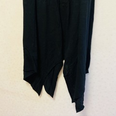 SALE！レーストリム付き ブラックキャミ ロングワンピースの画像