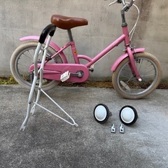 TOKYO BIKE キッズ自転車16インチ　
補助輪&サポートハンドル付き の画像