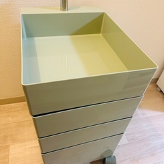 楽天1位🥇収納ワゴン　
10月4日(土)本日お取引⭐️トローリーワゴン 5段 360°回転 バスケット キャスター付き 幅32cm⭐️の画像