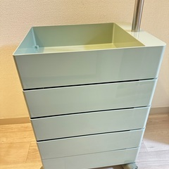 楽天1位🥇収納ワゴン　
10月4日(土)本日お取引⭐️トローリーワゴン 5段 360°回転 バスケット キャスター付き 幅32cm⭐️の画像