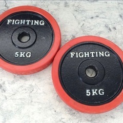OETT308-100J ■【まとめ】FIGHTING ROAD ファイティングロード ダンベル ダンベル プレート 5kgx2 / 2.5kgx4/トレーニング筋ト レ /kの画像