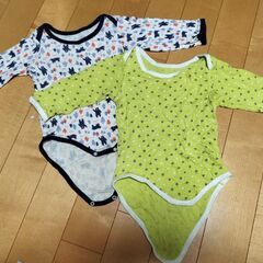 ベビーキッズ長袖ロンパース肌着　90 95の画像