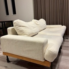 座面広め 2名掛けソファの画像