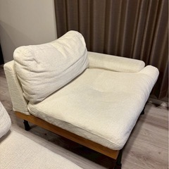 座面広め 2名掛けソファの画像