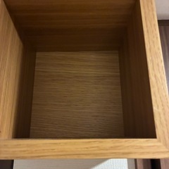 無印良品　壁に付けられる家具箱オーク材突板　１マス　１９ｃｍの画像