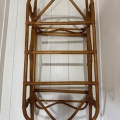 ラタン製　ゆりかご　アンティーク　レトロの画像