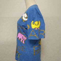 Ｔシャツ　ブルー×動物　レディースの画像