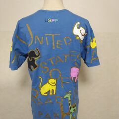Ｔシャツ　ブルー×動物　レディースの画像
