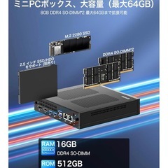 GMKtec ミニPC Intel i9-11900H 16GB...