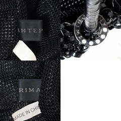 【未使用級】ANTEPRIMA アンテプリマ グリッター ワイヤーバッグ エナメルブラックの画像
