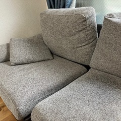 オシャレ✨オッドマン付10万円ソファー🛋️丸洗可能🧺の画像