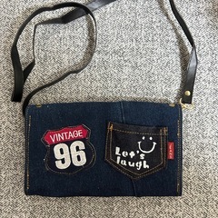 【新品・未使用】デニムハンドメイド　ショルダーバッグの画像