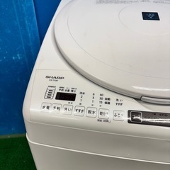624 シャープ　大型洗濯機　乾燥付　家庭用　配送設置無料　保証込みの画像