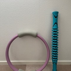 筋膜ローラーマッサージスティック&フィットネスリングの画像