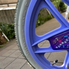 美品ブリヂストン18インチ一輪車パープルの画像
