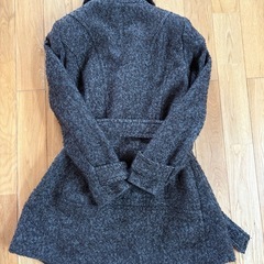 Zara ザラ レディース コート アウターAラインコートツイード素材 ダブルブレストコートの画像