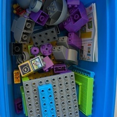 【美品】アンパンマン ブロックラボ おおきなバイキンじょうとだだんだんブロックバケツの画像