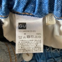 GU デニムハーフパンツ　130女の子の画像