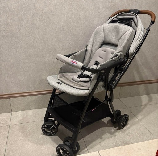 Joie ベビーカー スマバギ メッシュ グレーフランネル レザーハンドル