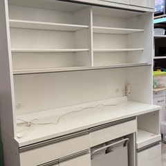 【美品】ダイニングボード★食器棚★キッチン収納家具★ホワイト★フルソフトクローズの画像