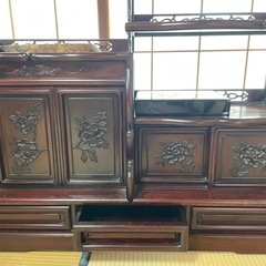 昭和レトロ　飾り棚　茶箪笥の画像