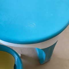 丸型 ミニテーブル チェアー　セット　机　椅子の画像