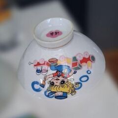 レトロ　グラス　茶碗　絵本の画像
