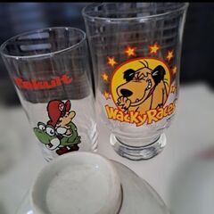 レトロ　グラス　茶碗　絵本の画像
