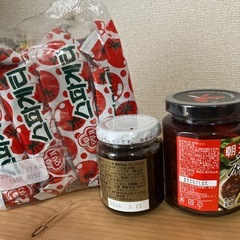 韓国インスタントスパゲティ、のり佃煮、麻辣鍋底醤の画像