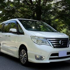 即乗りＯＫ 車検9年2月24日 セレナハイブリッド 後期 エマージェンシーブレーキ ナビ フルセグTV Bluetooth フリップダウンモニター バックモニター 両側パワスラ インテリキー クルコン LEDライト ETCの画像