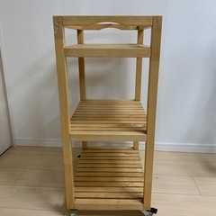 IKEA 　木製ワゴン　北欧風の画像