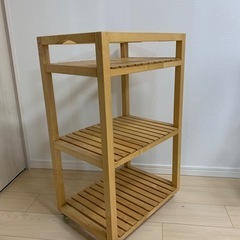 IKEA 　木製ワゴン　北欧風の画像