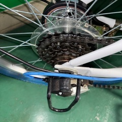 美品　GRAPHIS 折りたたみ自転車 ホワイト/ブルー の画像