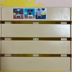 プラスチック万能台 正方形 ベージュ3個せっとセット の画像