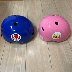 株式会社アサヒ自転車ヘルメットマリオカートヘルメット、ピノキオ、ピーチ2個セットの画像