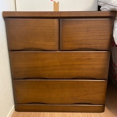 大川家具 アビライト 日本製 天然木 桐材 クローゼット チェスト 幅60 奥行60 高さ63.4の画像