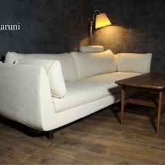 ⭕️首都圏送無料〜maruni NMOON 225大型フェザーソファ 43万超極上品の画像
