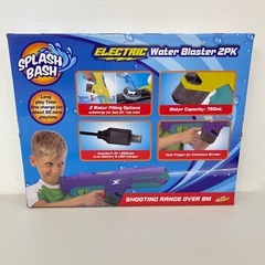 電動水鉄砲 Water Blaster 2パック 750mlの大容量 充電式バッテリー 飛距離8m U199-69406の画像