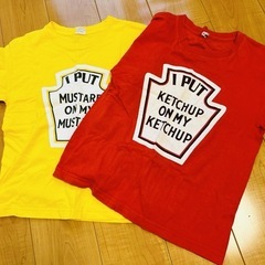 ケチャップ＆マスタードのペアTシャツの画像
