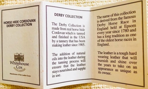 【未使用の美品| 10月11日まで】Whitehouse Cox S7532 二つ折り財布 Derby Collection ブライド