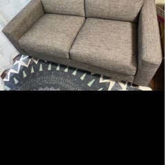 ニトリ　2人掛け　ソファー　中古 差し上げますの画像