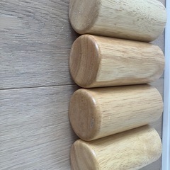 無印良品　木製　脚 12cm ナチュラル　4本組　脚付マットレス用の画像