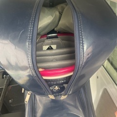 ゴルフ キャリーバック adidas ネイビー/ピンクの画像