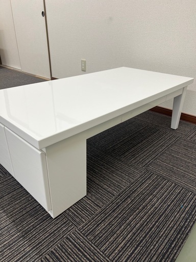 名古屋市内お届け無料120×60×39白テーブル