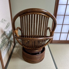 NO.2 　ラタン製 アーチ型チェアの画像