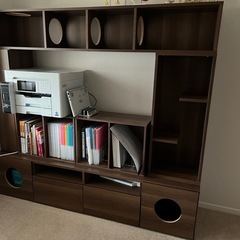 【美品】lowyaロウヤ猫家具テレビ台 キャットタワーハイタイプ 猫家具 AVラック の画像