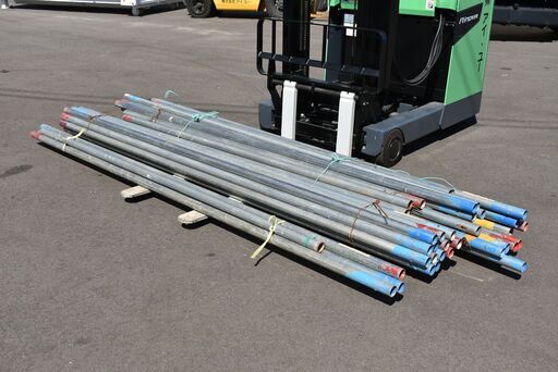 ≪NX010ジ限≫ 中古単管 長さ約3ｍと約2.5ｍ 計48本 現状品　※使用感あります。