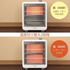 【1500円でお譲りします】IRIS OHYAMA 電気ストーブ800Wの画像