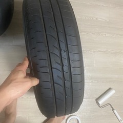 トヨタアクア、純正ホイール・タイヤ4本セットの画像
